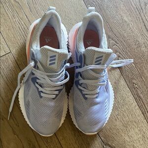 Adidas White and Blue Running Shoes